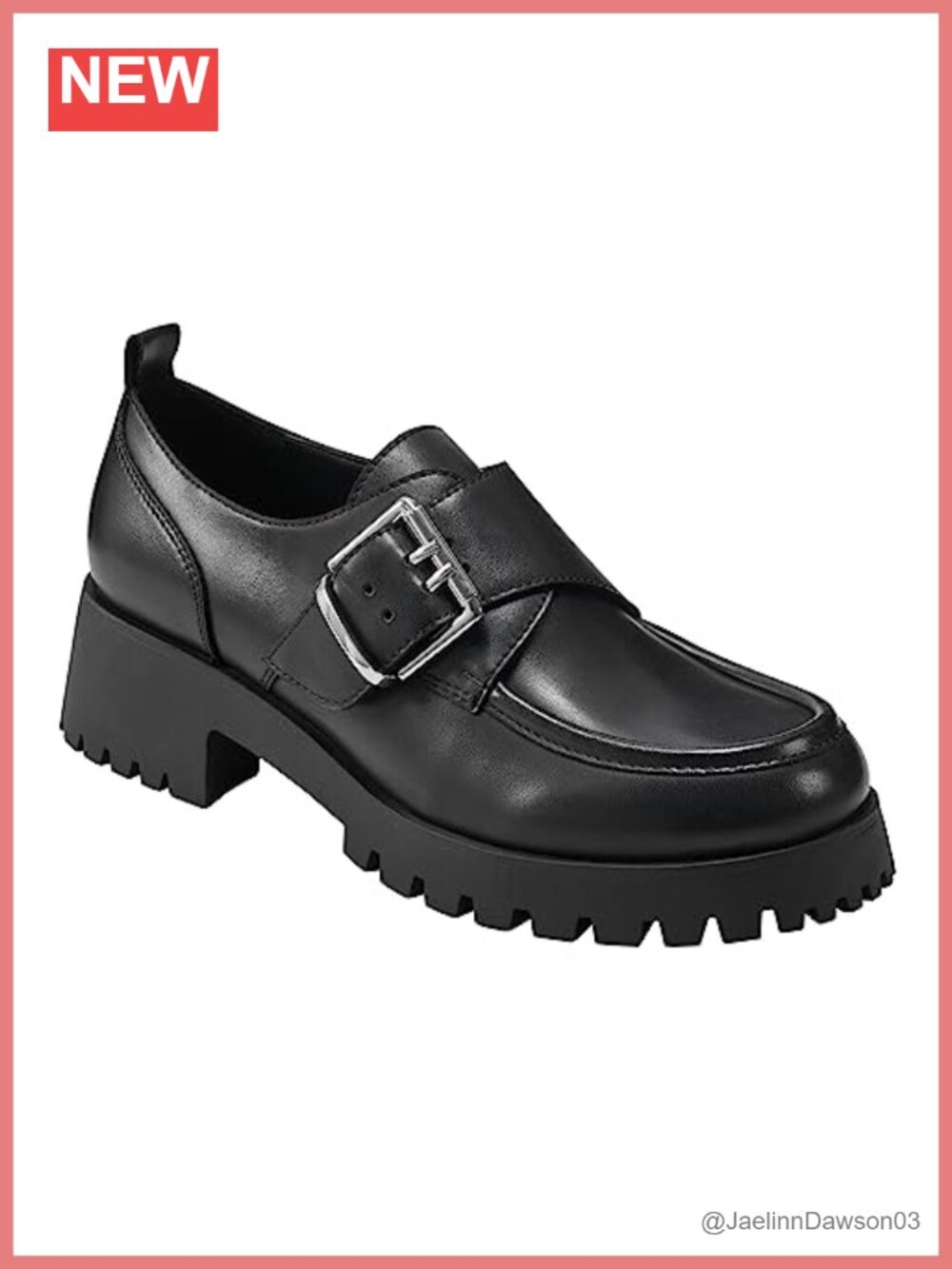 Marc Fisher Women's Hazelton Leather Lug Sole Loafers Slip On Mocs 1.77" Heel